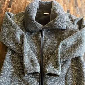 Fleece lined sweater coat